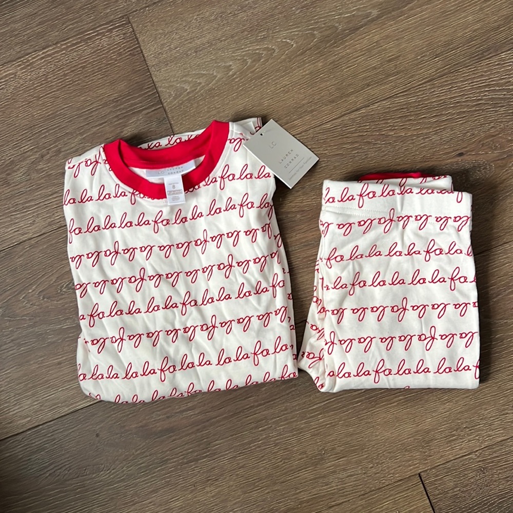 Long sleeve Boys 8 holiday pjs